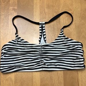 Target- bathing suit top black and white stripe